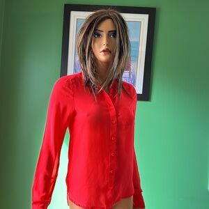 🧡🧡NWT American Eagle Outfitters Sheer Button Down Top🧡🧡
